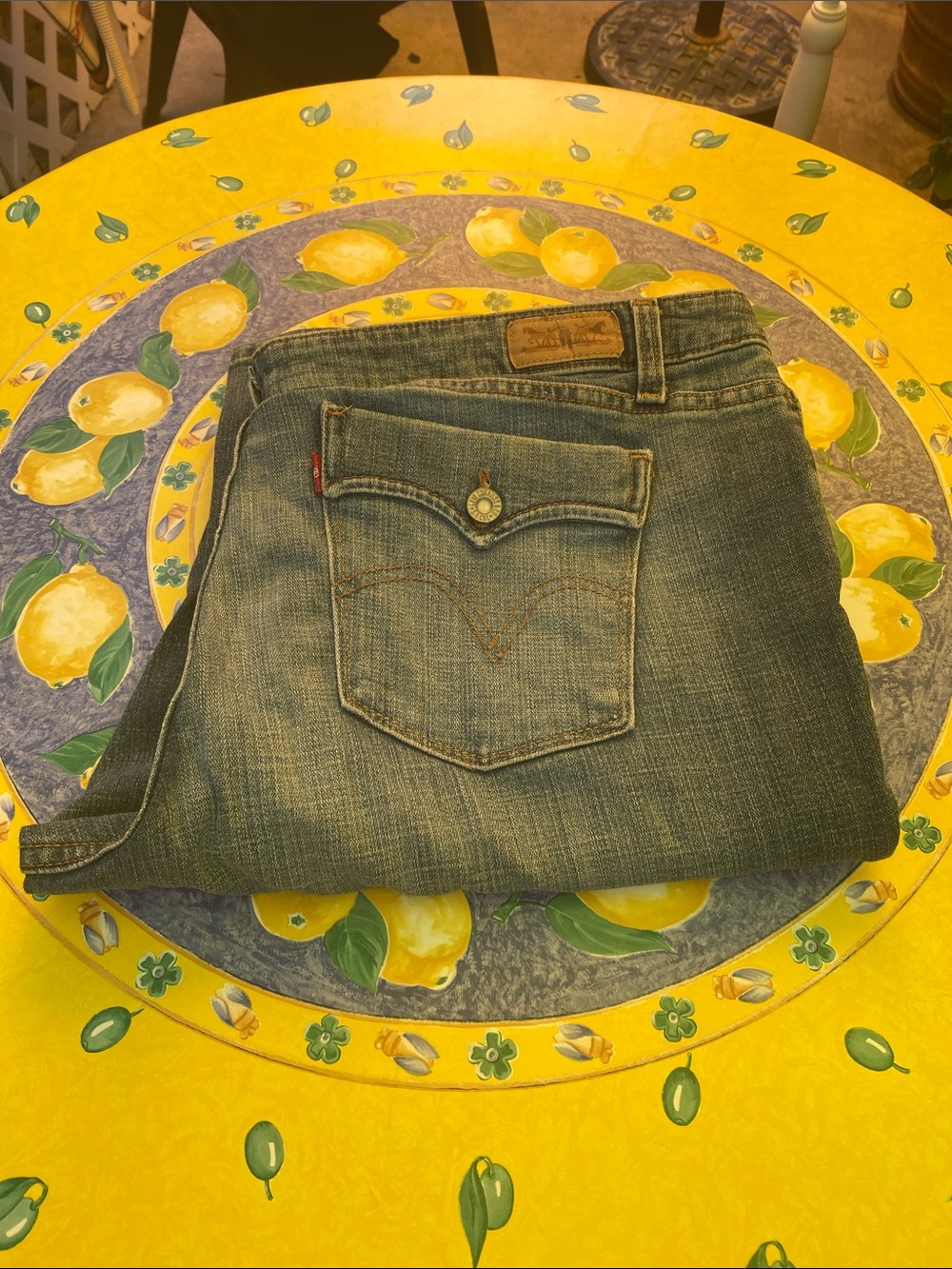 Levi's Women's Blue Denim Jeans 590 bootcut size 16W
